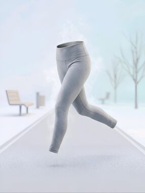 lululemon athletica Heather Grey Track Joggers Sweatpants Warm Leggings Size 8